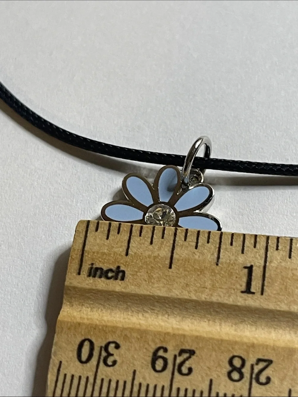 Coach Delicate Light Blue Daisy Pendant Necklace